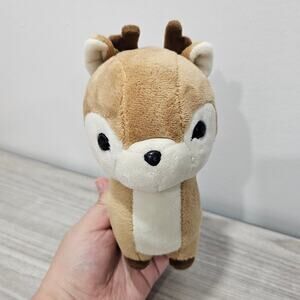 Bellzi Deeri the Deer Plush Stuffed Animal Brown Cute Kawaii Chubby woodland